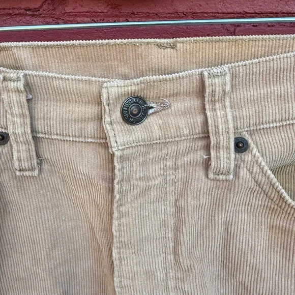 Vtg 70s Levi Strauss 517 Corduroy Pants Tan Mens Size W30 L30 Bootcut Retro‎ - Picture 4 of 10